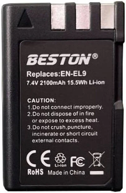باتری بستون EN-EL9 برای نیکون 7.4 ولت 2100 میلی آمپر | EN-EL9
