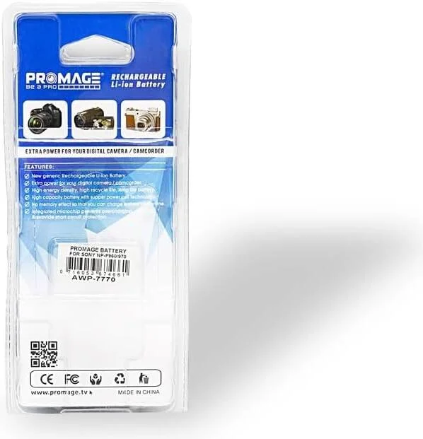 باطری قابل شارژ، جامد و پایدار پرومِیج معادل NP-F970 III، با ظرفیت 10050 میلی آمپر ساعت، مناسب برای FDR-AX1، HVR-HD1000، HXR-NX5R، PXW-Z150، PXW-Z190 و HDR-FX1 باطری قابل شارژ، جامد و پایدار پرومِیج معادل NP-F970 III، با ظرفیت 10050 میلی آمپر ساعت، مناسب برای FDR-AX1، HVR-HD1000، HXR-NX5R، PXW-Z150، PXW-Z190 و HDR-FX1