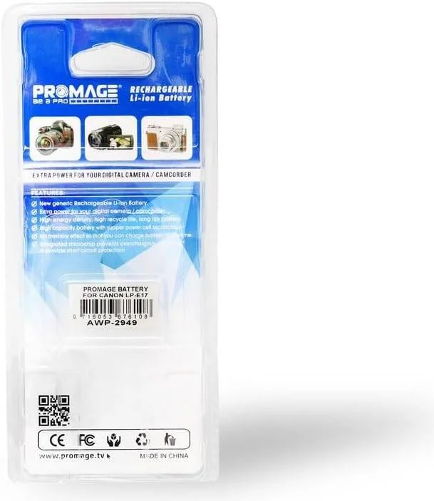 باتری منبع تغذیه پرومِیج برای LPE17 با درگاه Type C 5V2A