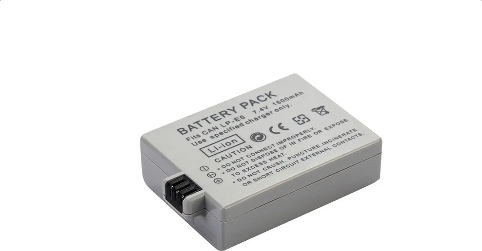 باطری لیتیوم-یونی قابل شارژ Promage LP-E5 برای دوربین دیجیتال Canon EOS Rebel XS/XSi/T1i - سفید | AWP-5973