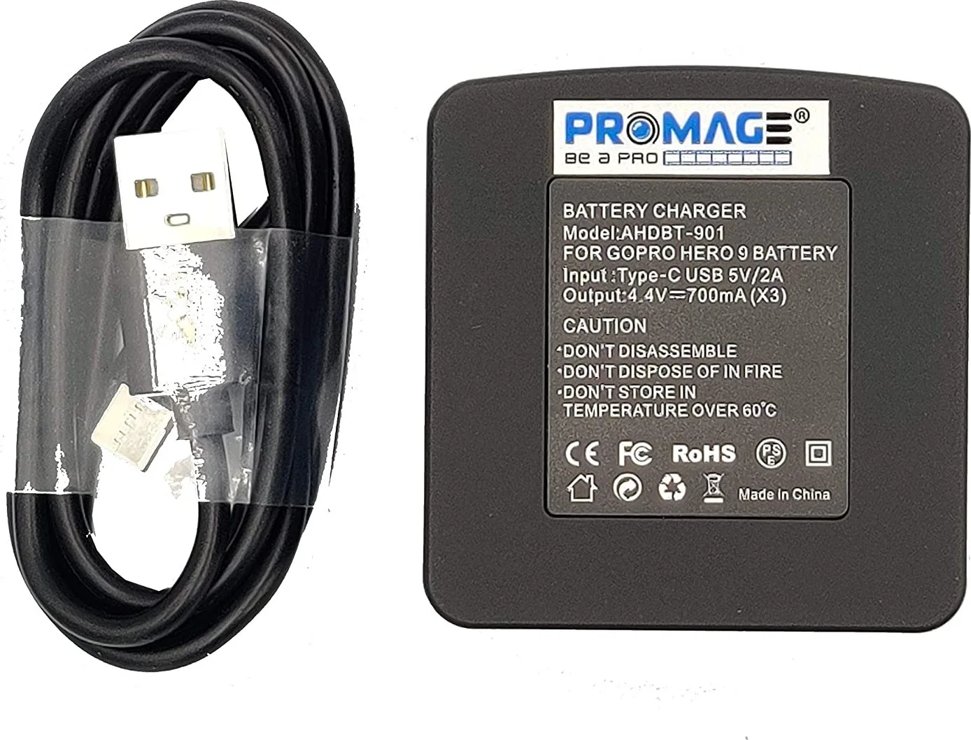 جعبه شارژر سریع 3 اسلات Promage برای دوربین اکشن GoPro Hero 9 - مشکی | 1249