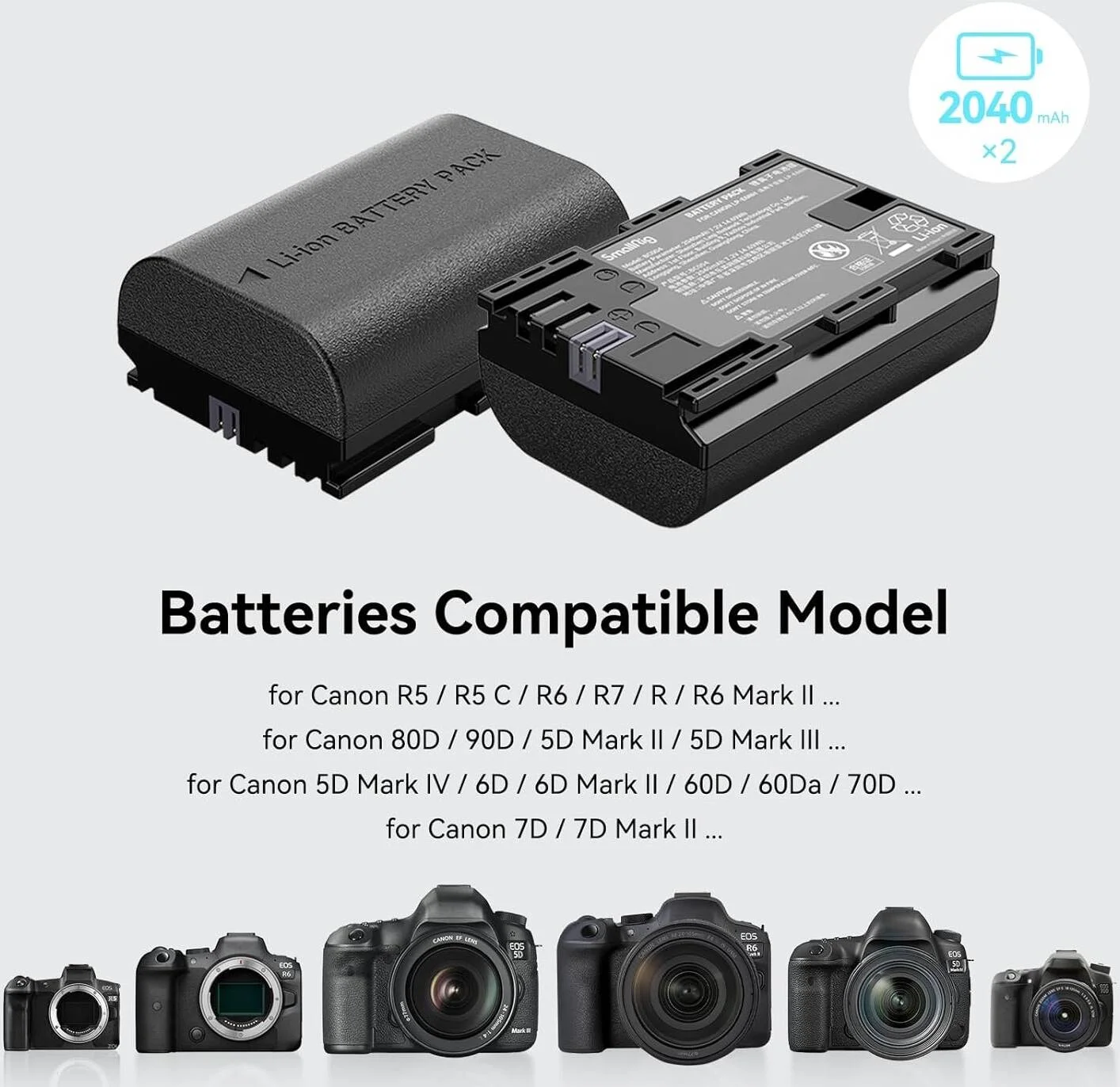 کیت باتری دوربین و شارژر SmallRig LP-E6NH مدل 3821