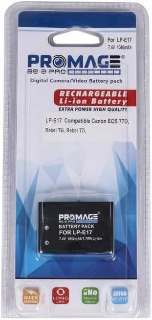 بسته باتری کانن LP-E17 با ظرفیت 1040 میلی آمپر ساعت