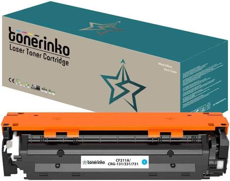 کارتریج تونر تونرینکو، سازگار با HP 131A، CF210A، CF211A، CF212A، CF213A، پرینترهای HP LaserJet Pro 200 Color M251nw، M251n، M276nw، M276n (آبی CF211A، CRG-131/331/731) | CF211A