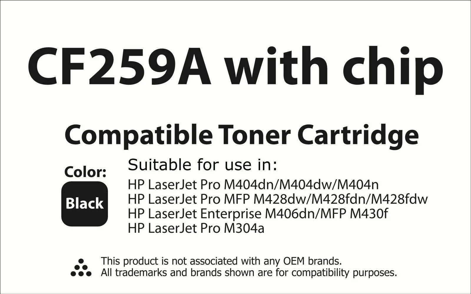 کارتریج تونر جایگزین پریمیوم تونرینکو سازگار با پرینترهای HP LaserJet Pro MFP M428fdw, M428dw, M428fdn, M428m, M304، تونر مشکی با بازدهی بالا برای چاپ حرفه ای و واضح | CF259A کارتریج تونر جایگزین پریمیوم تونرینکو سازگار با پرینترهای HP LaserJet Pro MFP M428fdw, M428dw, M428fdn, M428m, M304، تونر مشکی با بازدهی بالا برای چاپ حرفه ای و واضح | CF259A