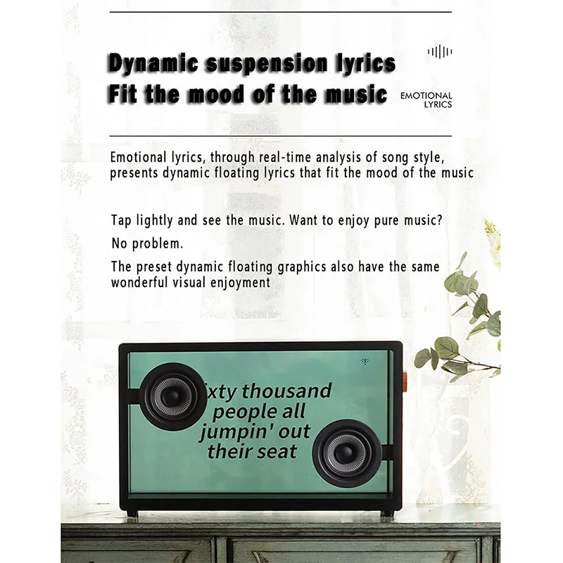 اسپیکر بلوتوثی Jucyuanhang با قابلیت نمایش متن آهنگ