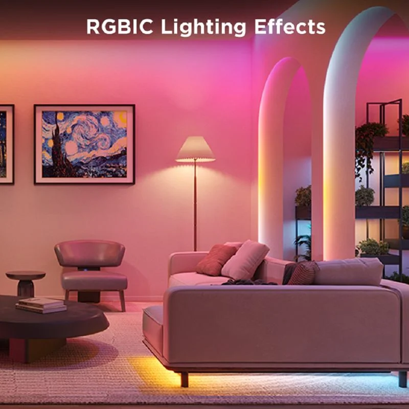 نوار نور ال ای دی هوشمند 10 متری گووی Govee RGBIC Basic مدل H618C با قابلیت اتصال وای فای و بلوتوث