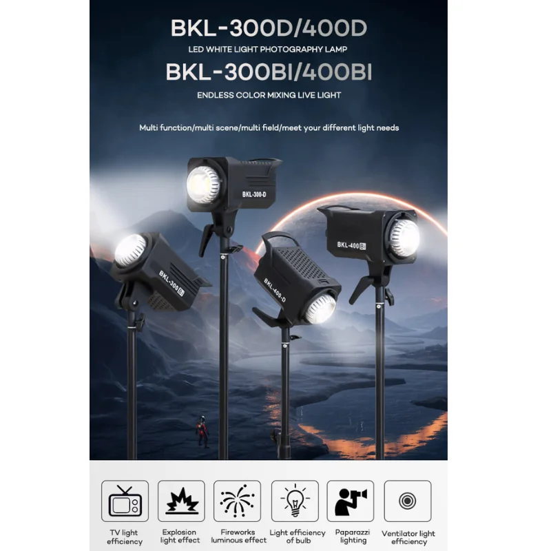 نور ثابت Zsyb BKL-300 Bi-Color Portable Professional COB