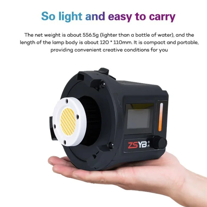 نور ویدئویی ZSYB CL-80W دو رنگ حرفه ای COB