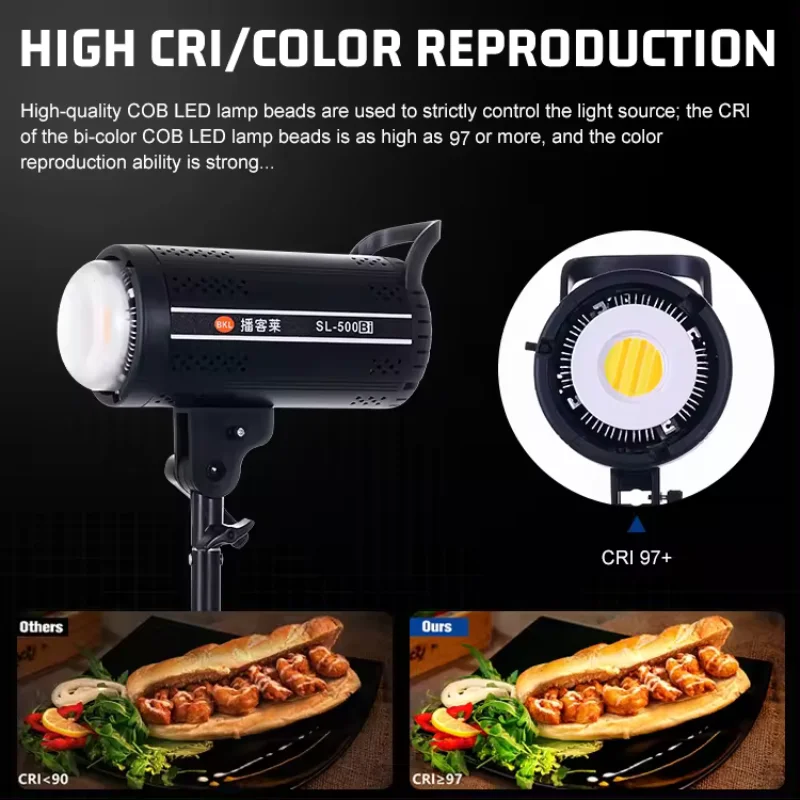 نور ثابت پرتابل ZSYB مدل BKL-SL500Bi با تکنولوژی COB