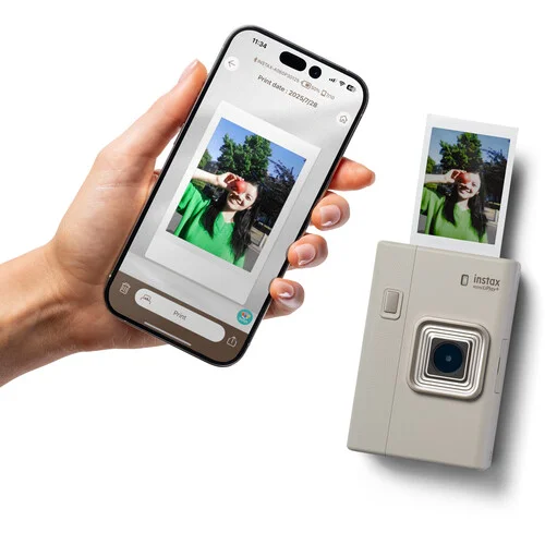 دوربین چاپ سریع فوجی FUJIFILM INSTAX MINI LiPlay+ Hybrid Instant Camera (بژ شنی)