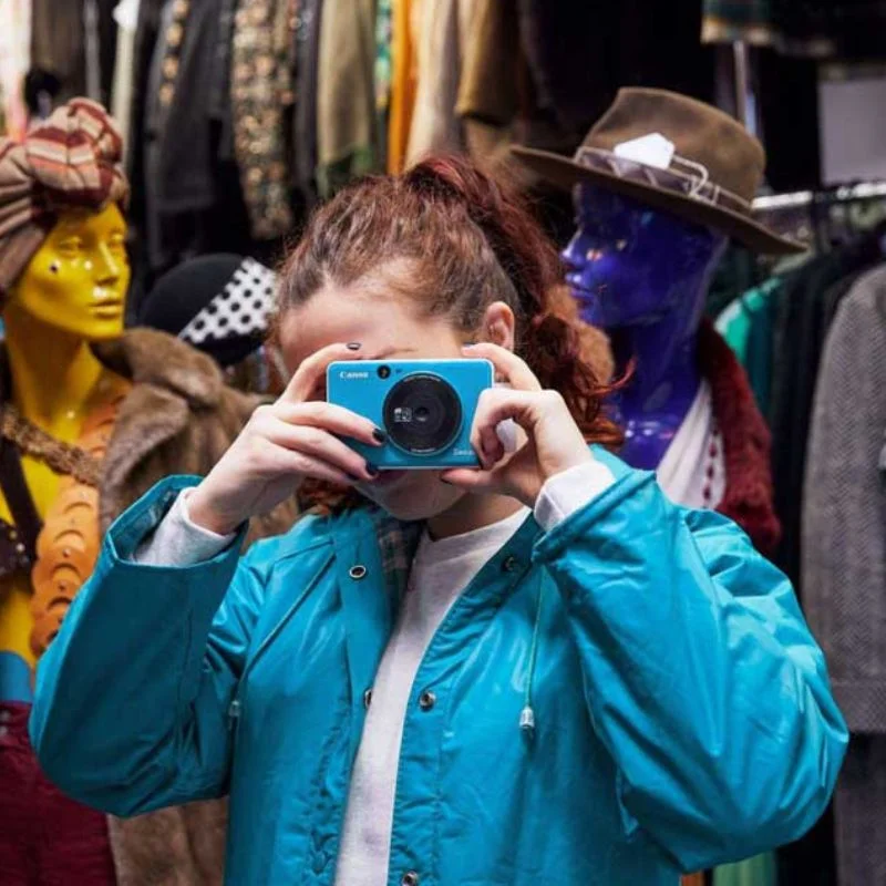 دوربین عکاسی فوری کانن مدل Zoemini C به همراه پرینتر - رنگ آبی ساحلی