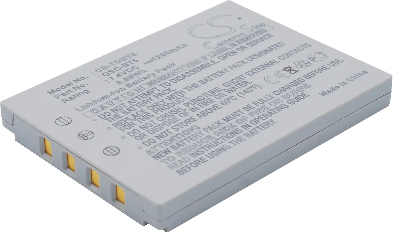 باتری جایگزین SYTH سازگار با Toshiba BSC-BT5, GSC-BT5 Gigashot GSC-R30, Gigashot GSC-R30AU, Gigashot GSC-R60, Gigashot GSC-R60AU (1200mAh/7.4V) باتری جایگزین SYTH سازگار با Toshiba BSC-BT5, GSC-BT5 Gigashot GSC-R30, Gigashot GSC-R30AU, Gigashot GSC-R60, Gigashot GSC-R60AU (1200mAh/7.4V)