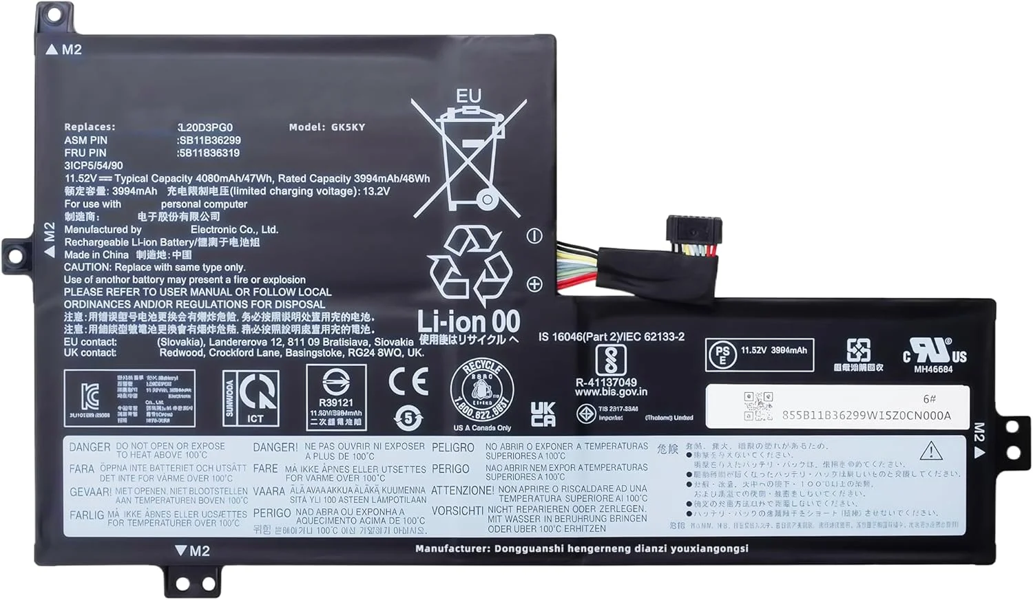 باتری لپ تاپ 47Wh L20M3PG0 SB11B36311 5B11B36312 جایگزین برای لنوو IdeaPad Flex 3 برای Chrome 15IJL7 300e برای Chromebook نسل سوم سری L20M3PG3 SB11B90371 L20D3PG0 L20C3PG0 با عملکرد بالا باتری لپ تاپ 47Wh L20M3PG0 SB11B36311 5B11B36312 جایگزین برای لنوو IdeaPad Flex 3 برای Chrome 15IJL7 300e برای Chromebook نسل سوم سری L20M3PG3 SB11B90371 L20D3PG0 L20C3PG0 با عملکرد بالا