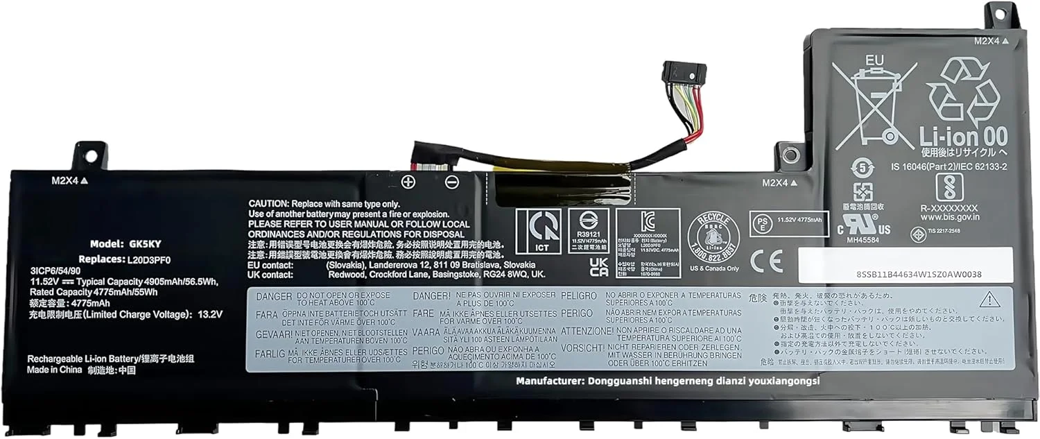 باتری لپ تاپ 56.5wh L20D3PF0 SB11B44634 5B11B44625 جایگزین برای لنوو IdeaPad 5 Pro 14ARH7 14IAP7 14ACN6 14ITL6 سری L20C3PF1 SB11B44632 5B11B44626 L20M3PF1 SB11B44631 با عملکرد بالا باتری لپ تاپ 56.5wh L20D3PF0 SB11B44634 5B11B44625 جایگزین برای لنوو IdeaPad 5 Pro 14ARH7 14IAP7 14ACN6 14ITL6 سری L20C3PF1 SB11B44632 5B11B44626 L20M3PF1 SB11B44631 با عملکرد بالا