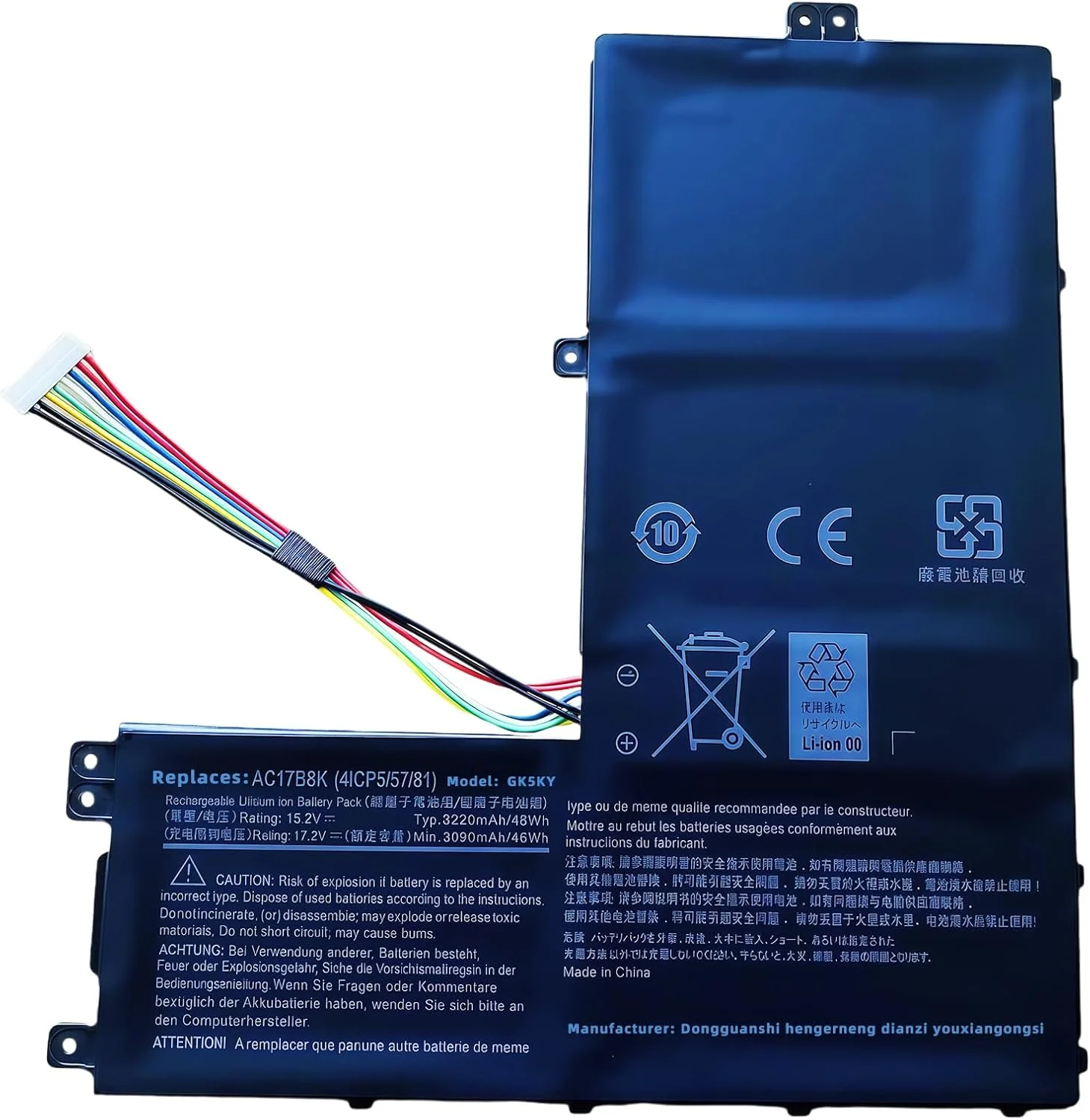 باتری لپ تاپ 48wh AC17B8K برای Acer Swift 3 SF315-52 SF315-52-54EV SF315-52-54GV SF315-52-52YX SF315-52-317K SF315 SF315-52G SF315-52G-51HV SF315-52G-58R7 SF315-52G-55EW سری با عملکرد بالا باتری لپ تاپ 48wh AC17B8K برای Acer Swift 3 SF315-52 SF315-52-54EV SF315-52-54GV SF315-52-52YX SF315-52-317K SF315 SF315-52G SF315-52G-51HV SF315-52G-58R7 SF315-52G-55EW سری با عملکرد بالا