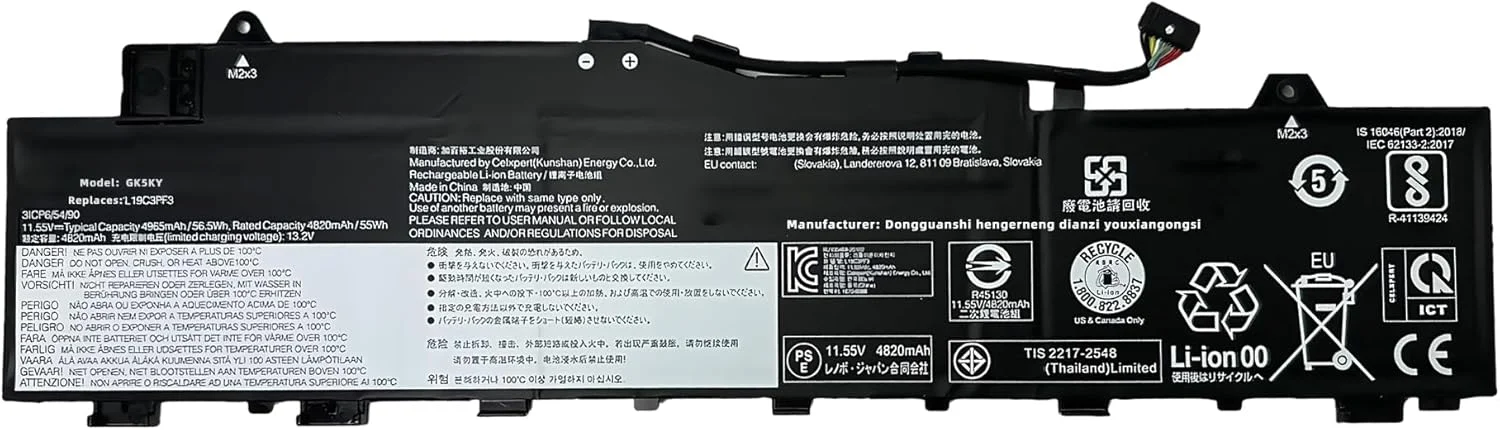 باتری لپتاپ 56.5Wh L19M3PF4 SB10W86956 5B10W86939 جایگزین برای لنوو IdeaPad سری 5-14ALC05 5-14ARE05 5-14ITL05 مدلهای L19C3PF3 SB10W86954 5B10W86957 L19M3PF3 5B10W86936 L19L3PF7 با عملکرد بالا باتری لپتاپ 56.5Wh L19M3PF4 SB10W86956 5B10W86939 جایگزین برای لنوو IdeaPad سری 5-14ALC05 5-14ARE05 5-14ITL05 مدلهای L19C3PF3 SB10W86954 5B10W86957 L19M3PF3 5B10W86936 L19L3PF7 با عملکرد بالا