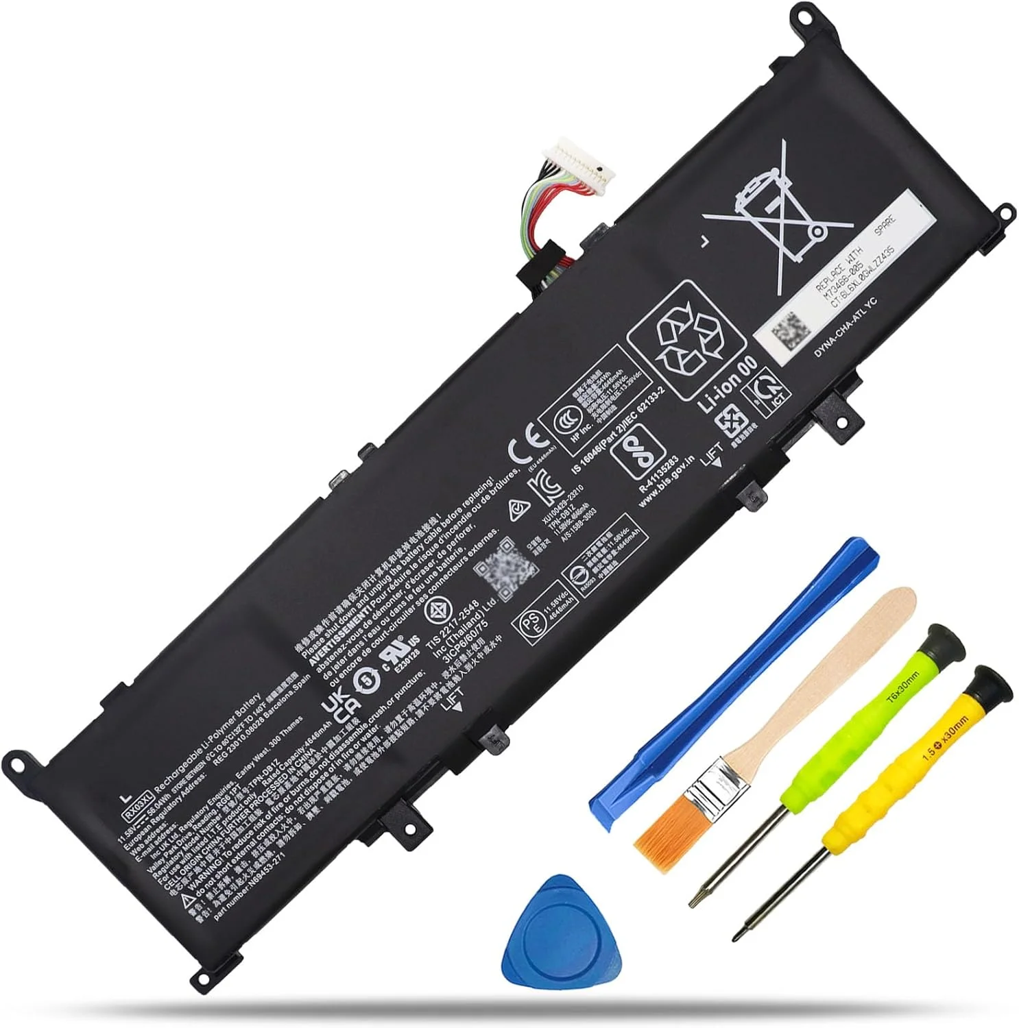 باتری جایگزین لپ تاپ RX03XL برای لپ تاپ های سری HP EliteBook 640 G11 645 G11 630 G11 660 G11 ProBook 440 G11 445 G11 460 G11 465 G11 مدل TPN-DB1Z N78704-005، ولتاژ 11.58 واتی، توان 56.04 وات ساعت و ظرفیت 4646 میلی آمپر ساعت باتری جایگزین لپ تاپ RX03XL برای لپ تاپ های سری HP EliteBook 640 G11 645 G11 630 G11 660 G11 ProBook 440 G11 445 G11 460 G11 465 G11 مدل TPN-DB1Z N78704-005، ولتاژ 11.58 واتی، توان 56.04 وات ساعت و ظرفیت 4646 میلی آمپر ساعت