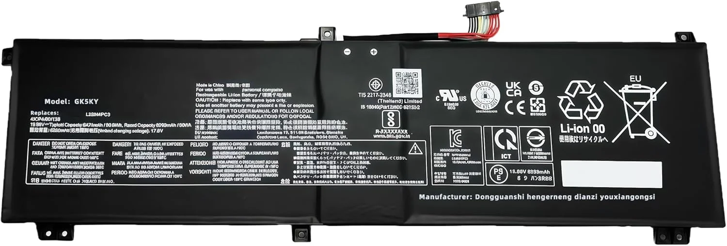 باتری لپ تاپ جایگزین 99.9Wh 22M4PC3 L22C4PC3 L22D4PC3 برای لنوو Legion 9 16IRX8 16IRX9 و Legion S7 16IRH8 سری SB11K39156 5B11K39157 SB11N45974 5B11N46021 SB11K39159 با عملکرد بالا باتری لپ تاپ جایگزین 99.9Wh 22M4PC3 L22C4PC3 L22D4PC3 برای لنوو Legion 9 16IRX8 16IRX9 و Legion S7 16IRH8 سری SB11K39156 5B11K39157 SB11N45974 5B11N46021 SB11K39159 با عملکرد بالا