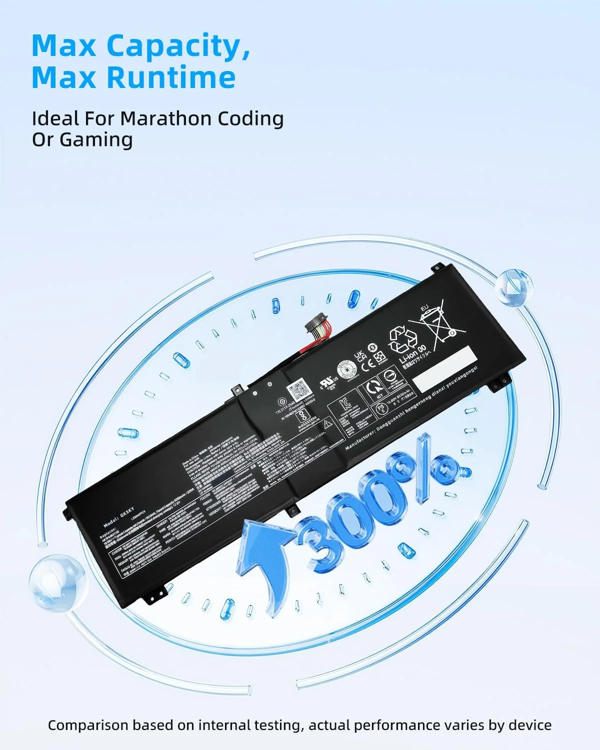 باتری لپ تاپ جایگزین 99.9Wh 22M4PC3 L22C4PC3 L22D4PC3 برای لنوو Legion 9 16IRX8 16IRX9 و Legion S7 16IRH8 سری SB11K39156 5B11K39157 SB11N45974 5B11N46021 SB11K39159 با عملکرد بالا