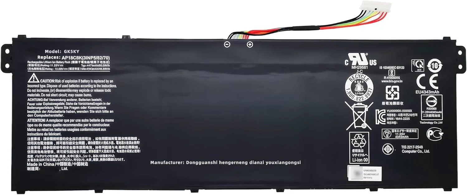 باتری لپ تاپ جایگزین AP18C8K با ظرفیت 50.29Wh برای لپ تاپ های Acer Aspire 5 A514-52 A514-52-58U3 Chromebook 314 C933 Swift 3 SF314-42 SF314-57 SF314-57G SF314-58 Series Notebook 11.25V 4471mAh با عملکرد بالا باتری لپ تاپ جایگزین AP18C8K با ظرفیت 50.29Wh برای لپ تاپ های Acer Aspire 5 A514-52 A514-52-58U3 Chromebook 314 C933 Swift 3 SF314-42 SF314-57 SF314-57G SF314-58 Series Notebook 11.25V 4471mAh با عملکرد بالا