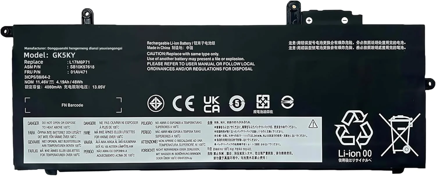 باتری لپ تاپ 48Wh 01AV472 L17C6P71 جایگزین برای لنوو سری ThinkPad X280 A285 SB10K97619 L17L6P71 SB10K97617 01AV470 L17C6P72 SB10K97629 01AV485 L17M6P72 01AV484 L17M6P71 با عملکرد بالا باتری لپ تاپ 48Wh 01AV472 L17C6P71 جایگزین برای لنوو سری ThinkPad X280 A285 SB10K97619 L17L6P71 SB10K97617 01AV470 L17C6P72 SB10K97629 01AV485 L17M6P72 01AV484 L17M6P71 با عملکرد بالا