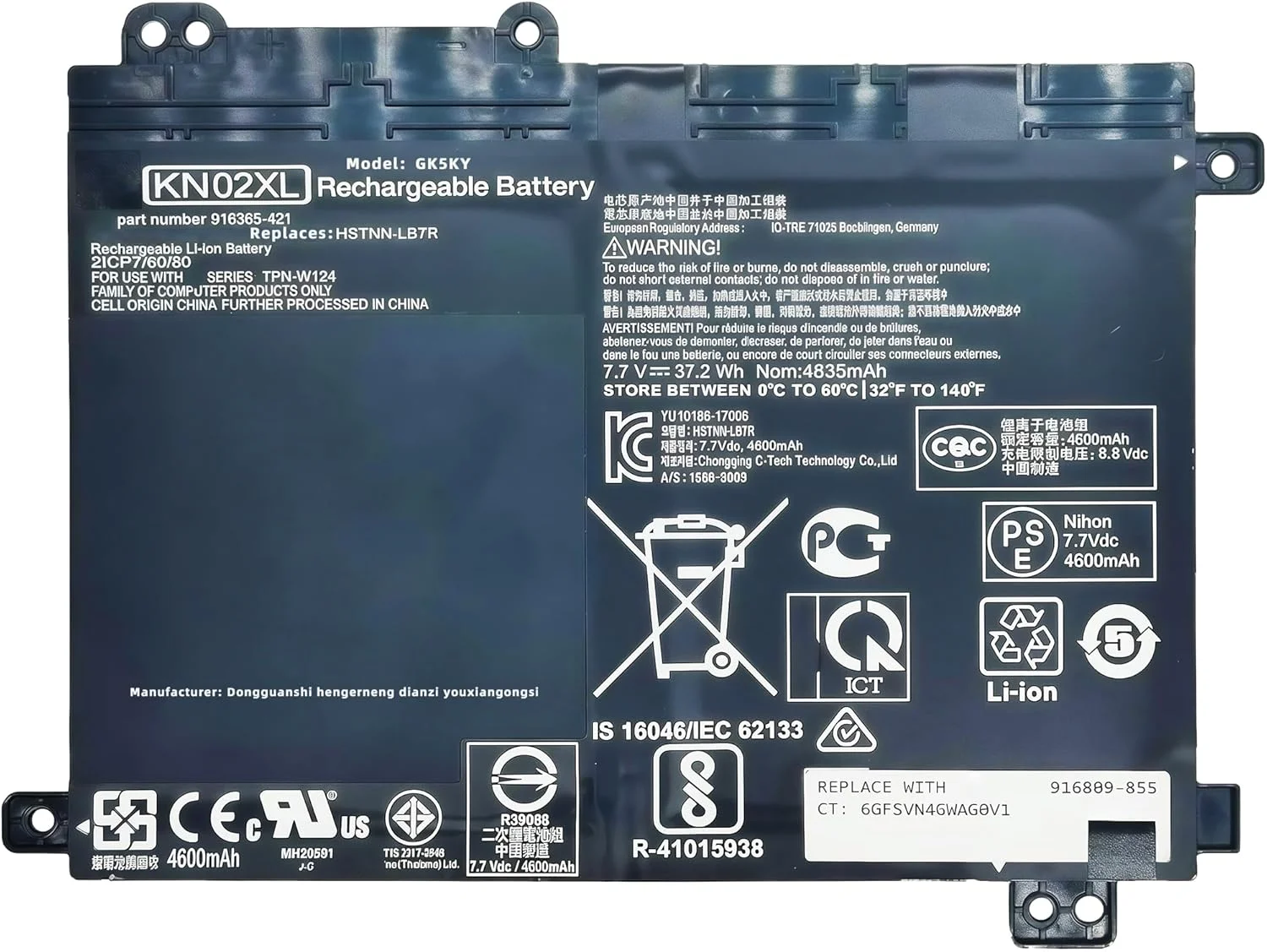 باتری لپ تاپ 37.2Wh KN02XL جایگزین برای HP Pavilion x360 Convertible 11-AD 11-AD010CA 11M-AD113DX 11-adxxxTU Series HSTNN-LB7R HSTNN-UB7F 916365-421 916365-541 916809-855 با عملکرد بالا باتری لپ تاپ 37.2Wh KN02XL جایگزین برای HP Pavilion x360 Convertible 11-AD 11-AD010CA 11M-AD113DX 11-adxxxTU Series HSTNN-LB7R HSTNN-UB7F 916365-421 916365-541 916809-855 با عملکرد بالا