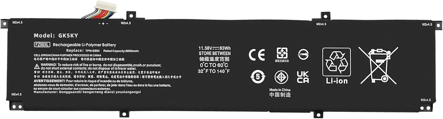 باتری لپ تاپ 83Wh FZ06XL جایگزین برای Hp Spectre x360 2-in-1 Envy 16-h0011TX 16-f0035nr 16-h0006TX 16 h0112nr 16-h0795ng 16-h0018TX 16-f1075ng M47636-2C1 M47636-2D1 M48025-005 با عملکرد بالا باتری لپ تاپ 83Wh FZ06XL جایگزین برای Hp Spectre x360 2-in-1 Envy 16-h0011TX 16-f0035nr 16-h0006TX 16 h0112nr 16-h0795ng 16-h0018TX 16-f1075ng M47636-2C1 M47636-2D1 M48025-005 با عملکرد بالا