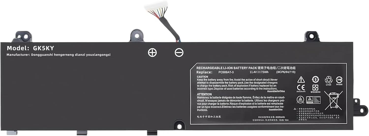 باتری لپ تاپ 73Wh PC50BAT-3 برای Schenker Key 15 Comet Lake Key 15 گیمینگ برای CLEVO PC50DN2 PC50S برای SYSTEM76 Oryx PRO 6 برای THUNDEROBOT 911 P1 برای EUROCOM RX315 NH57AF1 سری با عملکرد بالا باتری لپ تاپ 73Wh PC50BAT-3 برای Schenker Key 15 Comet Lake Key 15 گیمینگ برای CLEVO PC50DN2 PC50S برای SYSTEM76 Oryx PRO 6 برای THUNDEROBOT 911 P1 برای EUROCOM RX315 NH57AF1 سری با عملکرد بالا