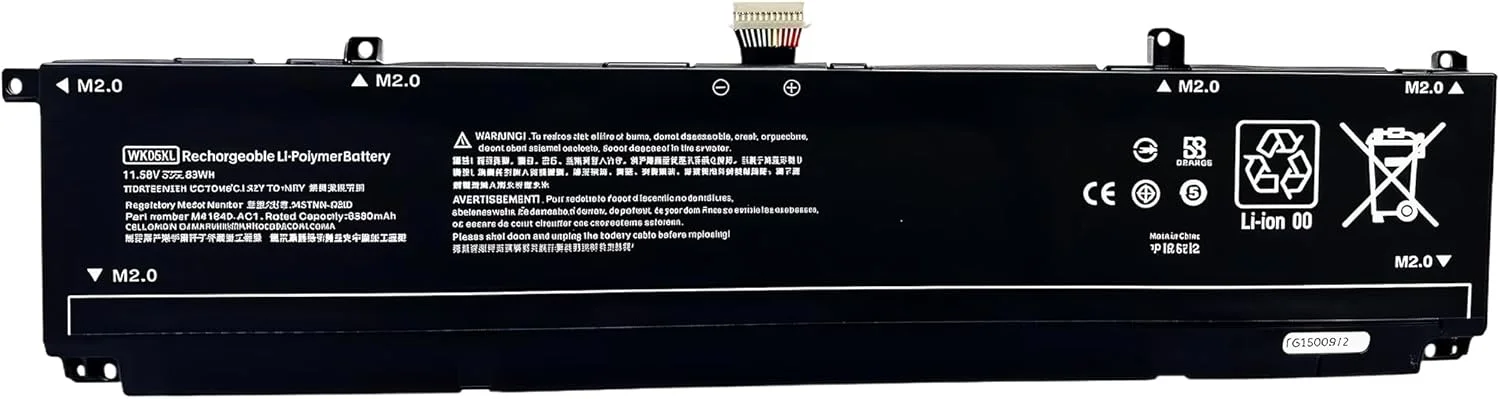 باتری لپ تاپ 83Wh WK06XL جایگزین برای HP Omen 16-b0xxx 16-b0000TX 16-B0047TX 16-C0xxx 16-C0167AX Omen 7 Plus 17-ck0xxx 17-CK0007NV 17T-CK100 Series M41640-AC1 M41640-CD1 11.58V با عملکرد بالا باتری لپ تاپ 83Wh WK06XL جایگزین برای HP Omen 16-b0xxx 16-b0000TX 16-B0047TX 16-C0xxx 16-C0167AX Omen 7 Plus 17-ck0xxx 17-CK0007NV 17T-CK100 Series M41640-AC1 M41640-CD1 11.58V با عملکرد بالا