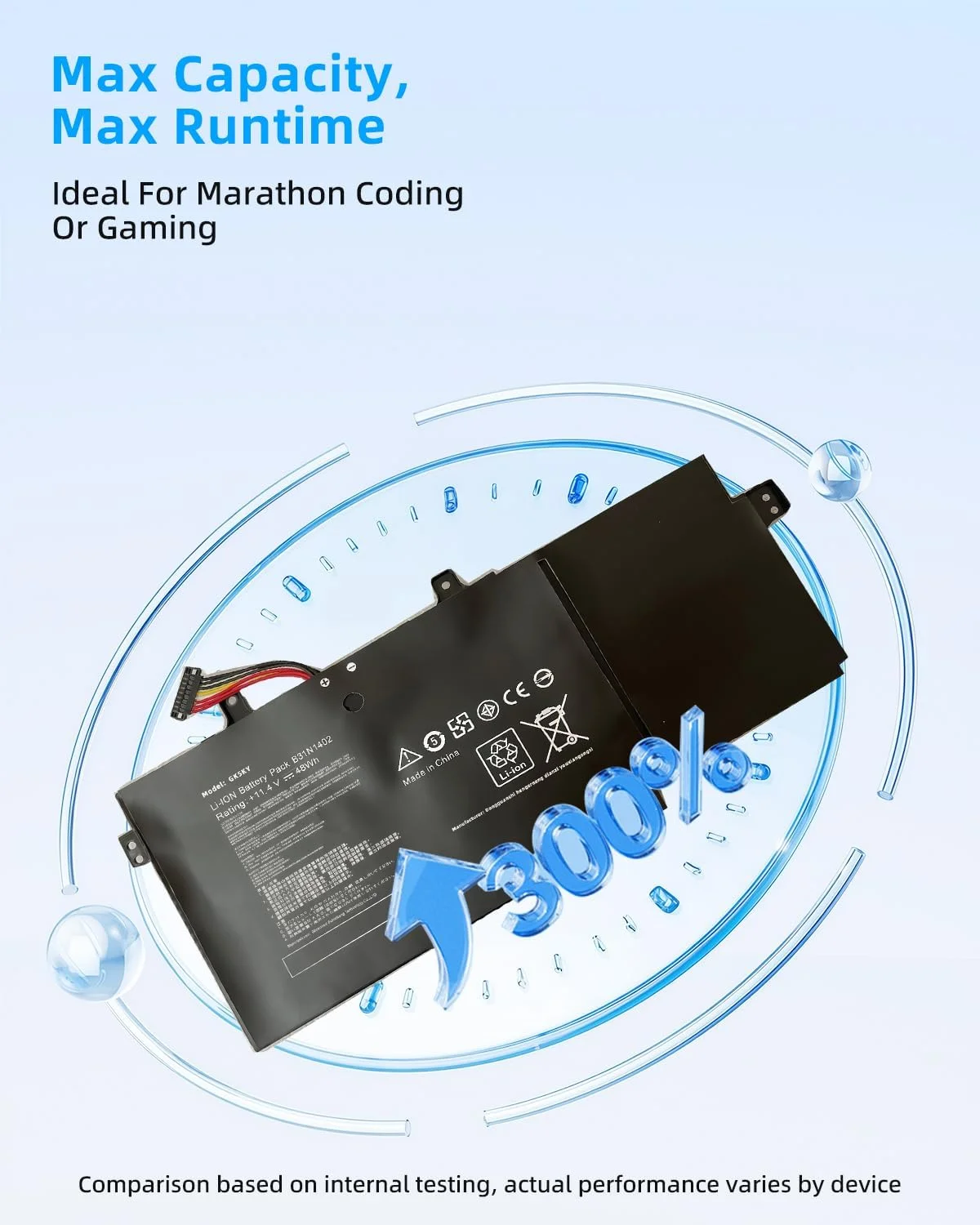 باتری لپ تاپ 48Wh B31N1402 جایگزین برای ASUS Q551L Q551 Q551LN Q552UB N592UB N591LB Q551LN-BSI708 Q551LN-BBI706 Q552UB-BHI7T12 Series B31BN9H 0B200-01050000 0B200-01050000M با عملکرد بالا