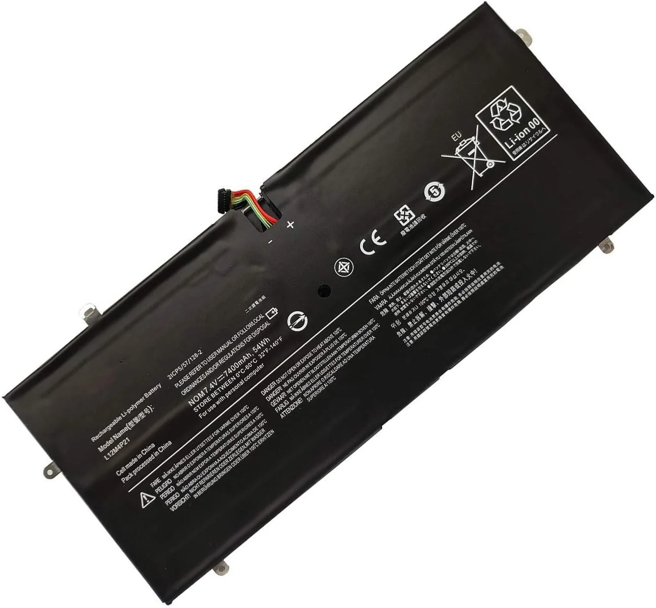 باتری جایگزین لپ تاپ MLKB L12M4P21 سازگار با نوت بوک سری Lenovo Yoga 2 Pro 13 مدل 121500156 21CP5/57/128-2 L13S4P21 ((7.4V 54Wh))