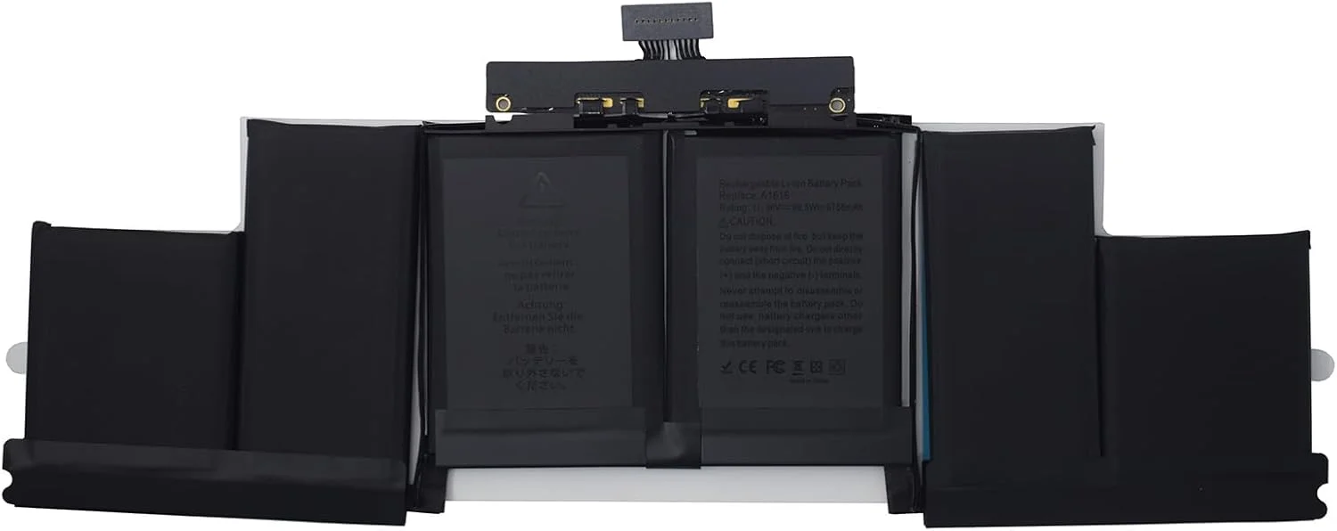 باتری لپ تاپ A1618 جایگزین برای مک بوک پرو 15 اینچ رتینا A1398 اواسط 2015 [11.36V/99.5Wh]