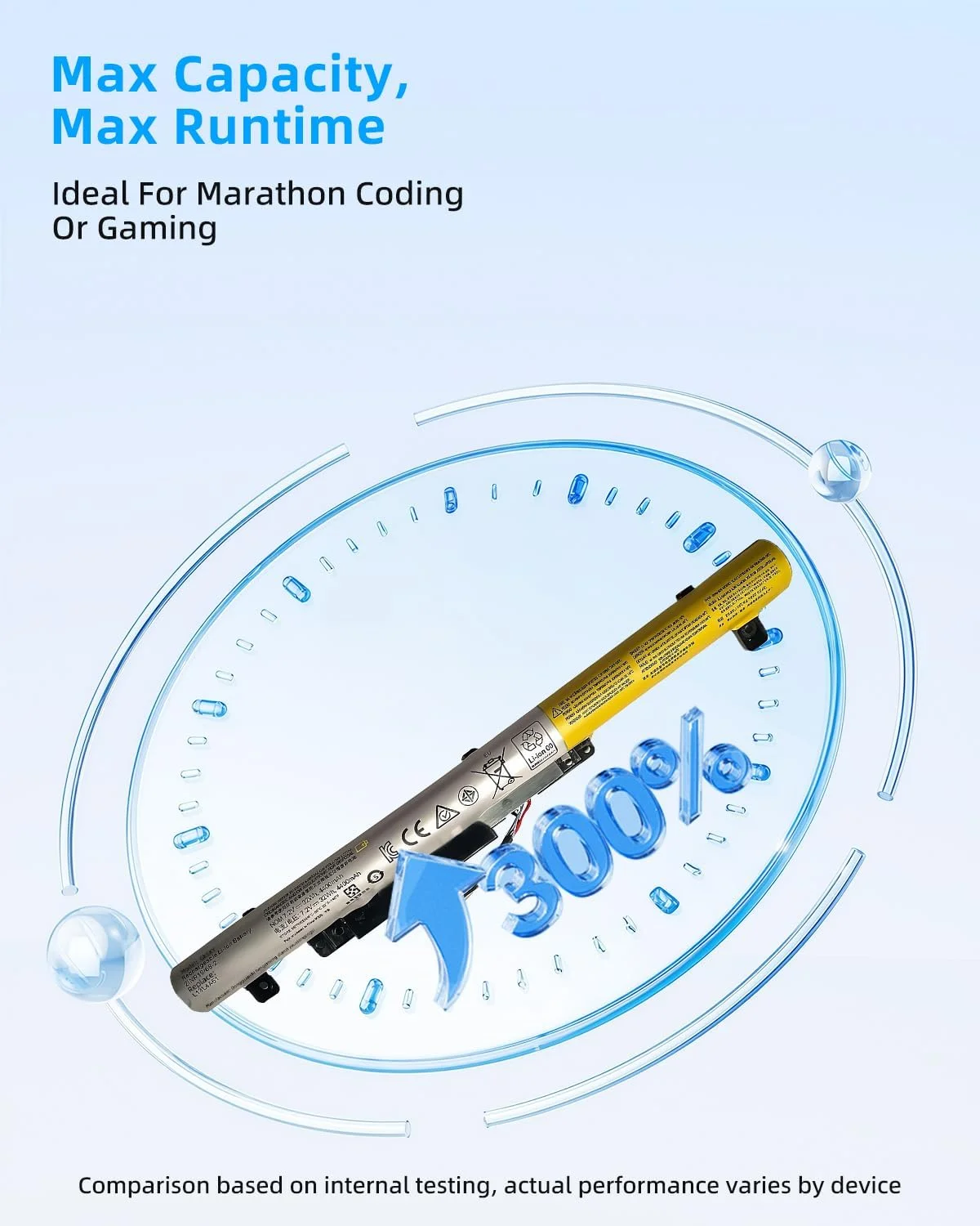 باتری لپ تاپ 32Wh مدل L13M4E61 L13S4E61 L13L4E61 L13S4A61 L13L4A61 L13M4A61 مناسب برای Lenovo M50-70 M50-70A Flex 2-14 2-14D 2-15 2-15D Flex2 14 14D 15 15D 20377 Series 121500260 121500261 با عملکرد بالا