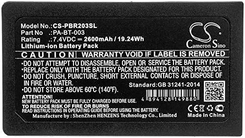 باتری جایگزین 2600mAh مناسب برای Brother RJ-2030, RJ-2050, RJ-2140, RJ-2150 PA-BT-003