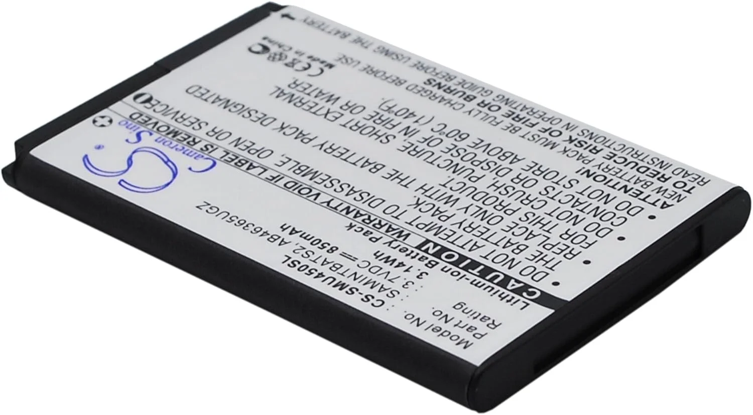 سازگار با باتری ورایزون AB463651GZ, AB463651GZBSTD, SAMINTBATS2 DoubleTake, Glyde 2, Intensity II, Intensity SCH-U450, Intensity U450