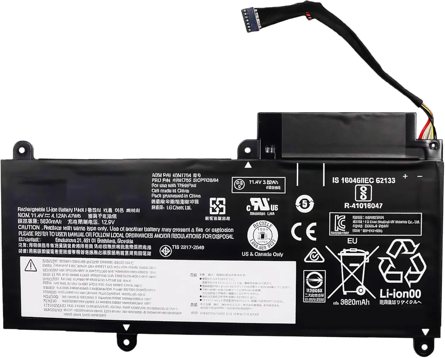 باتری لپ تاپ 50Wh 45N1754 جایگزین برای لنوو ThinkPad E450 E450C E455 E460 E465 E475 E470 E460C سری نوت بوک 45N1752 45N1753 با عملکرد بالا