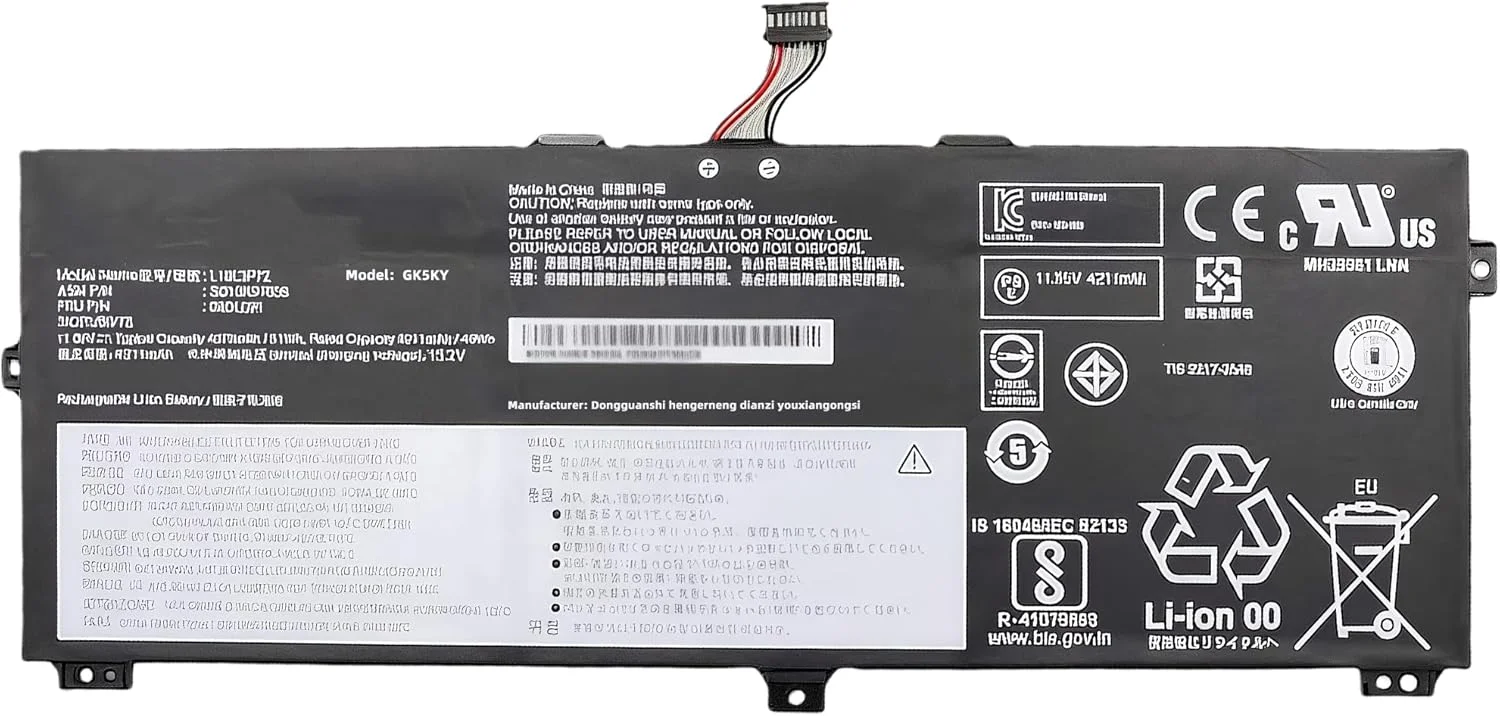 باتری لپ تاپ 51wh L18L3P72 جایگزین برای ThinkPad X13 Yoga نسل 1 و ThinkPad X390 Yoga Series 02DL021 SB10K97659 5B10W13927 L18M3P72 02DL022 SB10K97660 L19M3P71 02HM886 با عملکرد بالا