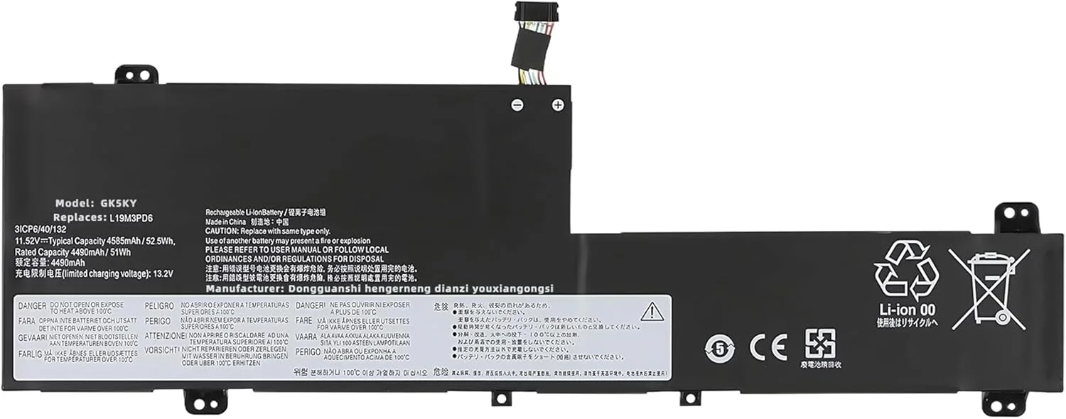 باتری لپ تاپ 52.5WH L19M3PD6 L19L3PD6 جایگزین برای لپ تاپ Lenovo Flex 5-15IIL05 5-14IIL05 5-14ARE05 82DF 81X2 سری نوت بوک L19C3PD6 L19L3PD6 L19D3PD6 SB10X49074 SB10X49076 با عملکرد بالا