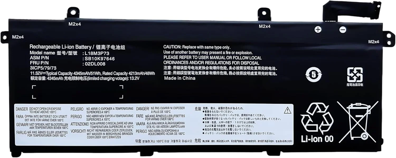 باتری لپ تاپ جایگزین 51wh L18M3P73 جدید برای لنوو ThinkPad T490 T495 P43S P14s T14 سری L18L3P73 SB10K97645 02DL007 L18M4P73 SB10K97646 L18C3P72 L18M4P74 L18C3P71 با عملکرد بالا باتری لپ تاپ جایگزین 51wh L18M3P73 جدید برای لنوو ThinkPad T490 T495 P43S P14s T14 سری L18L3P73 SB10K97645 02DL007 L18M4P73 SB10K97646 L18C3P72 L18M4P74 L18C3P71 با عملکرد بالا