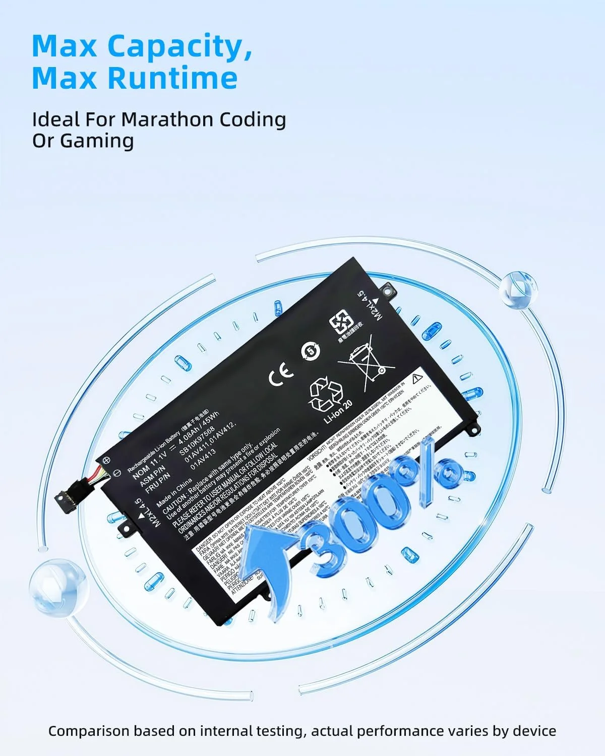 باتری لپ تاپ 45Wh 01AV413 جایگزین برای لپ تاپ های سری Lenovo ThinkPad E470 E470C E475 مدل های 01AV411 01AV412 SB10K97568 SB10K97569 SB10K97570 با عملکرد بالا باتری لپ تاپ 45Wh 01AV413 جایگزین برای لپ تاپ های سری Lenovo ThinkPad E470 E470C E475 مدل های 01AV411 01AV412 SB10K97568 SB10K97569 SB10K97570 با عملکرد بالا