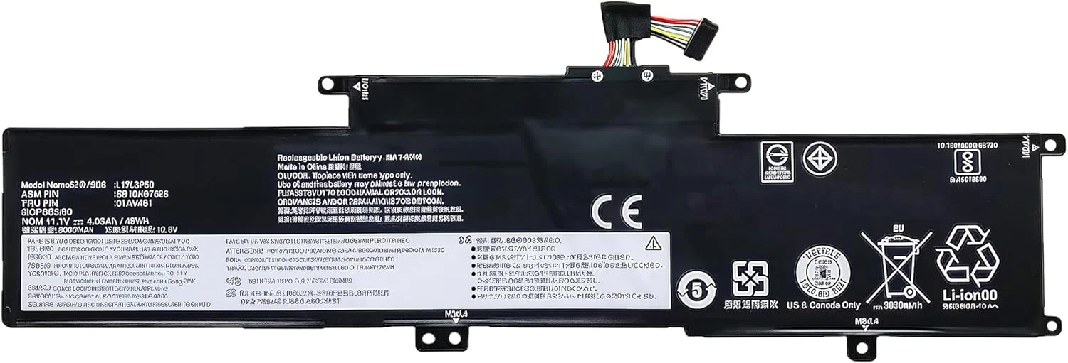 باتری لپ تاپ 45Wh L17L3P53 جایگزین برای باتری لپ تاپ های Lenovo ThinkPad L380 Yoga L390 Yoga سری Notebook 01AV482 SB10K97626 01AV481 SB10K97625 L17C3P53 با عملکرد بالا باتری لپ تاپ 45Wh L17L3P53 جایگزین برای باتری لپ تاپ های Lenovo ThinkPad L380 Yoga L390 Yoga سری Notebook 01AV482 SB10K97626 01AV481 SB10K97625 L17C3P53 با عملکرد بالا