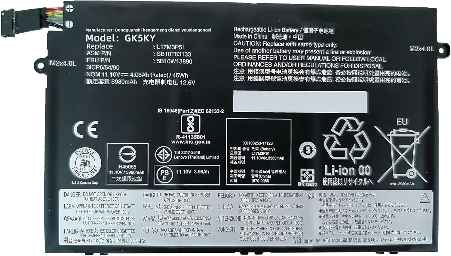 باتری لپ تاپ 45wh L17M3P51 01AV446، 11.1 ولت، جایگزین برای لنوو ThinkPad E480 E485 E495 E580 E585 SB10K97607 L17C3P51 SB10K97609 01AV448 L17M3P52 01AV447 L17L3P51 01AV445 با عملکرد بالا باتری لپ تاپ 45wh L17M3P51 01AV446، 11.1 ولت، جایگزین برای لنوو ThinkPad E480 E485 E495 E580 E585 SB10K97607 L17C3P51 SB10K97609 01AV448 L17M3P52 01AV447 L17L3P51 01AV445 با عملکرد بالا