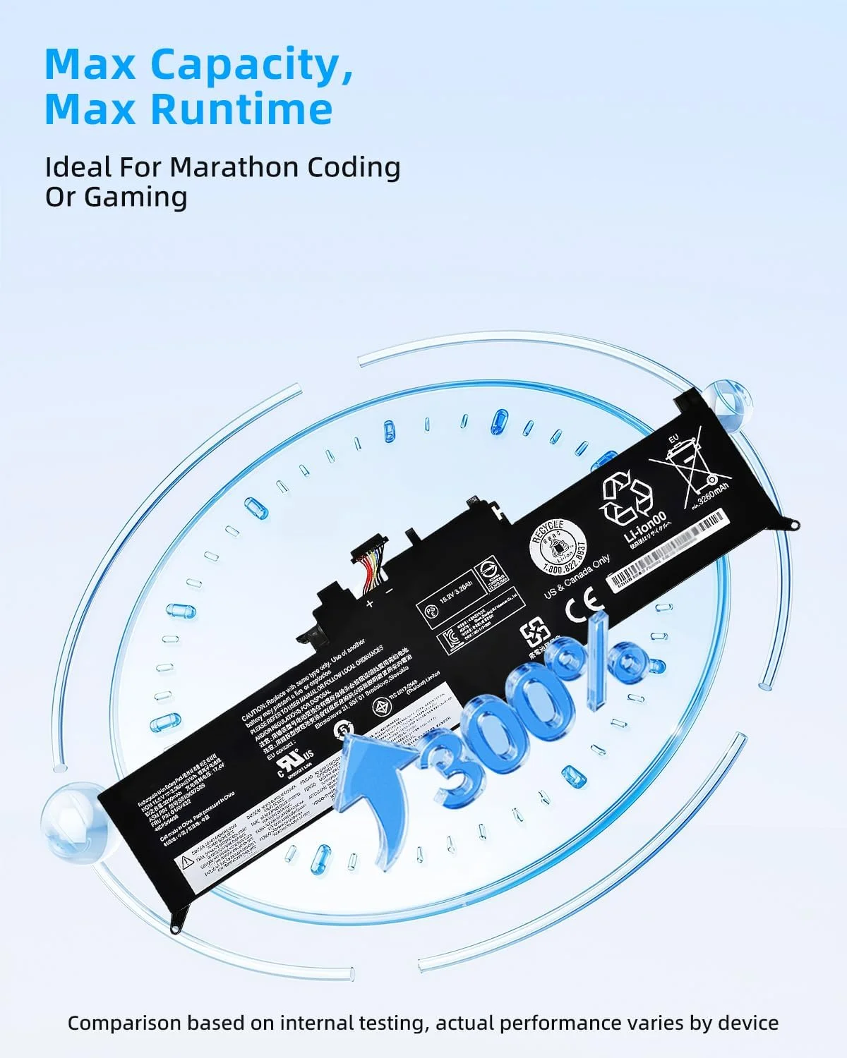 باتری لپ تاپ 51Wh مدل 01AV433 01AV432 01AV434 با ظرفیت 3340mAh و 4 سلولی، 15.28 ولت، جایگزین برای سری Lenovo ThinkPad Yoga 370/ X380 Yoga مدل SB10K97590 SB10K97589 SB10K97591 با عملکرد بالا باتری لپ تاپ 51Wh مدل 01AV433 01AV432 01AV434 با ظرفیت 3340mAh و 4 سلولی، 15.28 ولت، جایگزین برای سری Lenovo ThinkPad Yoga 370/ X380 Yoga مدل SB10K97590 SB10K97589 SB10K97591 با عملکرد بالا