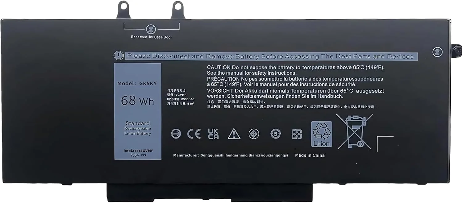 باتری لپ تاپ 68Wh 4GVMP 7.6V جایگزین برای دل Latitude 5400 5500 Precision 3540 3550 Inspiron 7590/7591/7791 سری 2 در 1 RF7WM X77XY C5GV2 9JRYT MCV1G 1V1XF R8D7N با عملکرد بالا