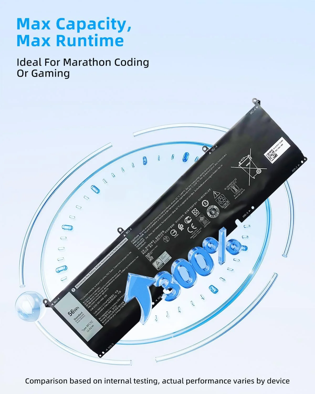 باتری لپ تاپ 56Wh 8FCTC جایگزین برای دل XPS 15 9500 Precision 5550 برای نوت بوک های سری Alienware M15 R3 R4 M17 R3 R4 69KF2 08FCTC 70N2F 070N2F 0P8P1P 0DVG8M 0M59JH با عملکرد بالا