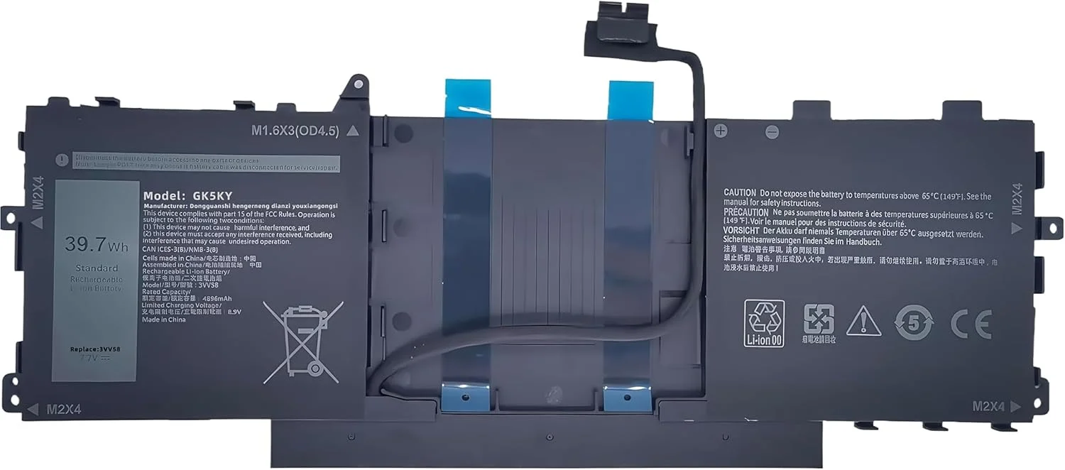 باتری لپ تاپ 39.7Wh 3VV58 جایگزین برای دل مناسب برای نوت بوک های سری Latitude 9420 9430 مدل GHJC5 3VV58 با عملکرد بالا