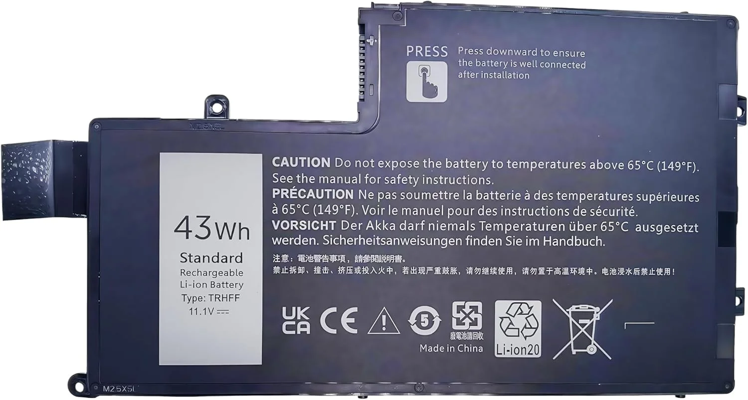باتری لپ تاپ 43Wh TRHFF جایگزین برای دل Inspiron 5547 N5447 15-5548 14 15 5000 5445 5447 5448، Latitude 14 3450 15 3550، مناسب برای 1WWHW 0PD19 با عملکرد بالا