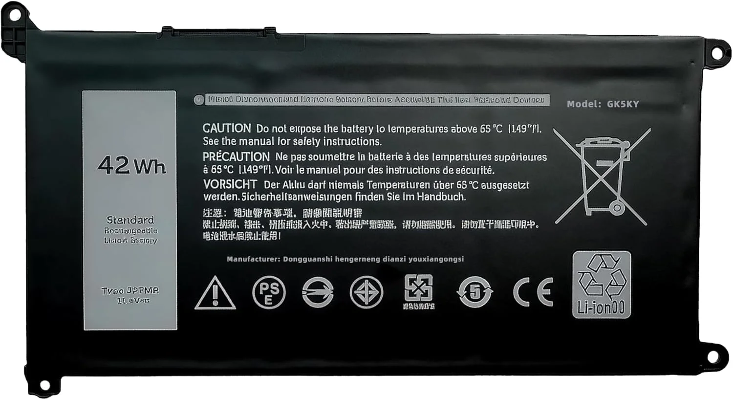 باطری لپ تاپ 42Wh JPFMR جایگزین برای دل برای Chromebook 3100 3400 2-in-1 5488 5493 5593 سری نوت بوک P90F 0JPFMR 16DPH 65N6H 7T0D3 07GDY 7MT0R DN33X RDNP5 با عملکرد بالا باطری لپ تاپ 42Wh JPFMR جایگزین برای دل برای Chromebook 3100 3400 2-in-1 5488 5493 5593 سری نوت بوک P90F 0JPFMR 16DPH 65N6H 7T0D3 07GDY 7MT0R DN33X RDNP5 با عملکرد بالا