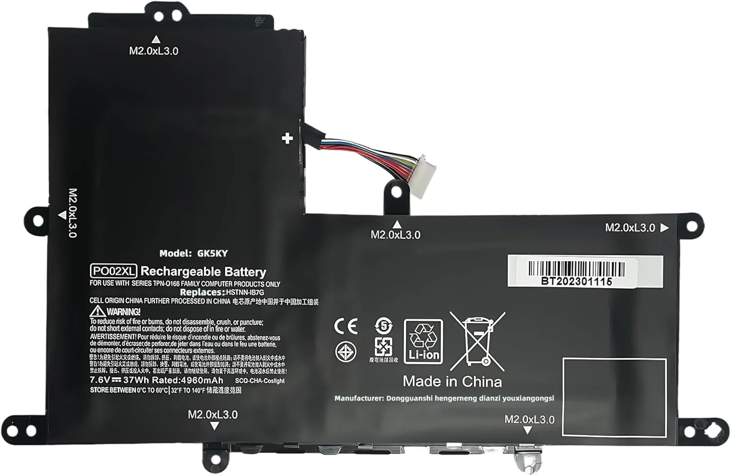 باتری لپ تاپ 37Wh PO02XL جایگزین برای سری های HP Stream 11-R 11-R014WM Pro G2 G3 HSTNN-DB7G TPN-Q166 823908-1C1 823908-2C1 824560-005 HSTNN-IB7G با عملکرد بالا باتری لپ تاپ 37Wh PO02XL جایگزین برای سری های HP Stream 11-R 11-R014WM Pro G2 G3 HSTNN-DB7G TPN-Q166 823908-1C1 823908-2C1 824560-005 HSTNN-IB7G با عملکرد بالا